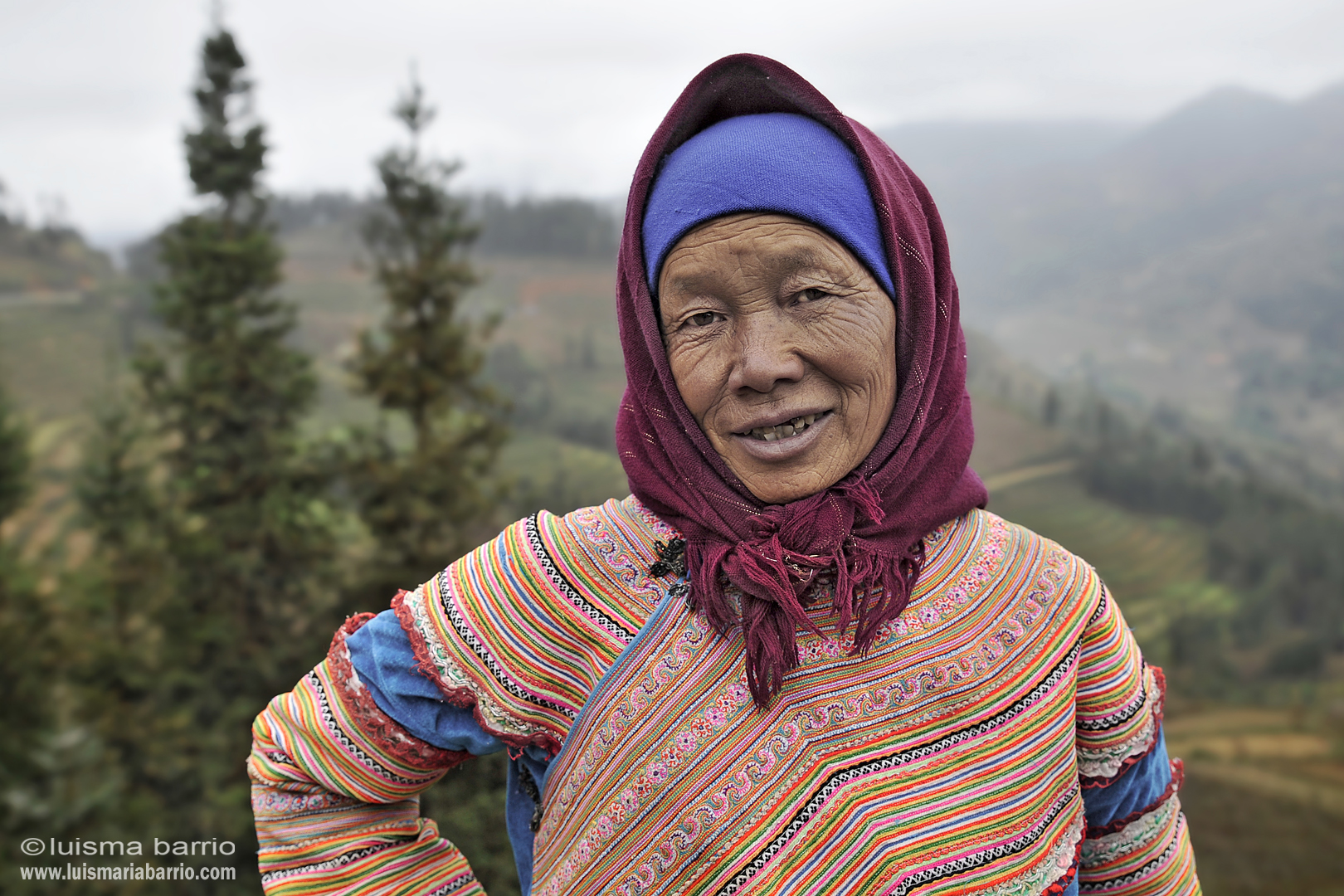 woman mountains vietnam
