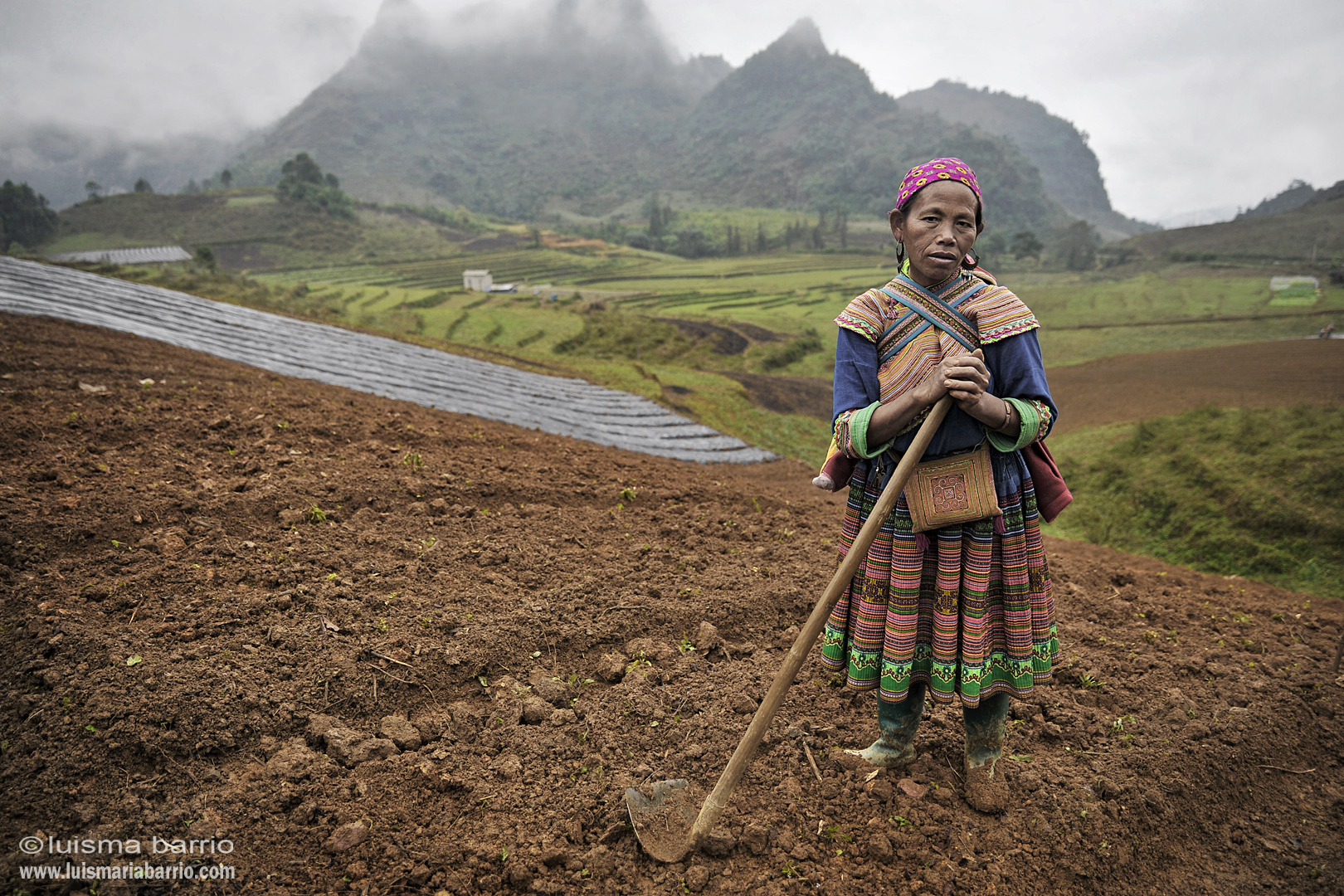 vietnam mountains farmer