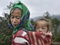 woman son vietnam mountain people